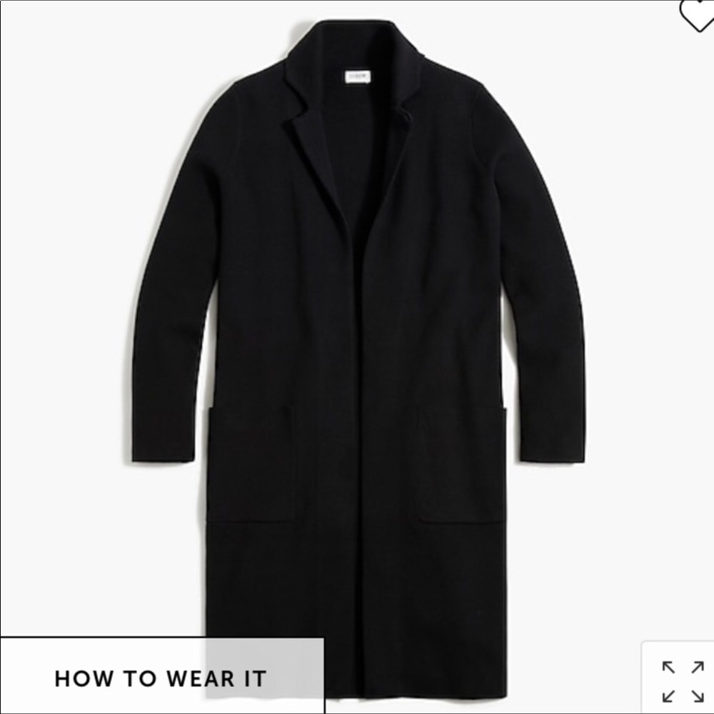 J. Crew Factory Long sweater-jacket BC571